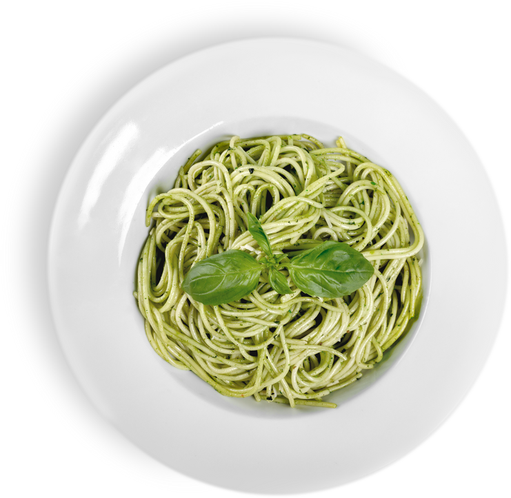 Pesto Pasta on Plate
